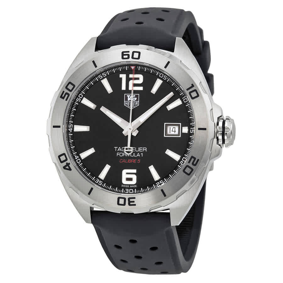 Tag Heuer Formula 1 Automatic 41mm Black Dial Black Rubber Strap Watch for Men - WAZ2113.FT8023