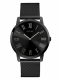 Guess Richmond Black Dial Black Mesh Bracelet Watch for Men - W1263G3