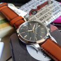 Fossil Townsman Chronograph Blue Dial Brown Leather Strap Watch for Men - FS5279