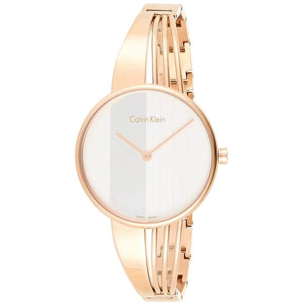 Calvin Klein Drift Silver Dial Gold Steel Strap Watch for Women - K6S2N516