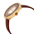 Swarovski Crystalline Pure White Dial Brown Leather Strap Watch for Women - 5275040