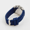 Guess Commander Blue Dial Blue Rubber Strap Watch for Men - GW0211G1