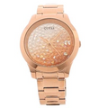 Guess Crush Rose Gold Dial Rose Gold Steel Strap Watch For Women - GW0020L3