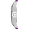 Marc Jacobs Baby Dave Silver Dial Purple Leather Strap Watch for Women - MBM1262