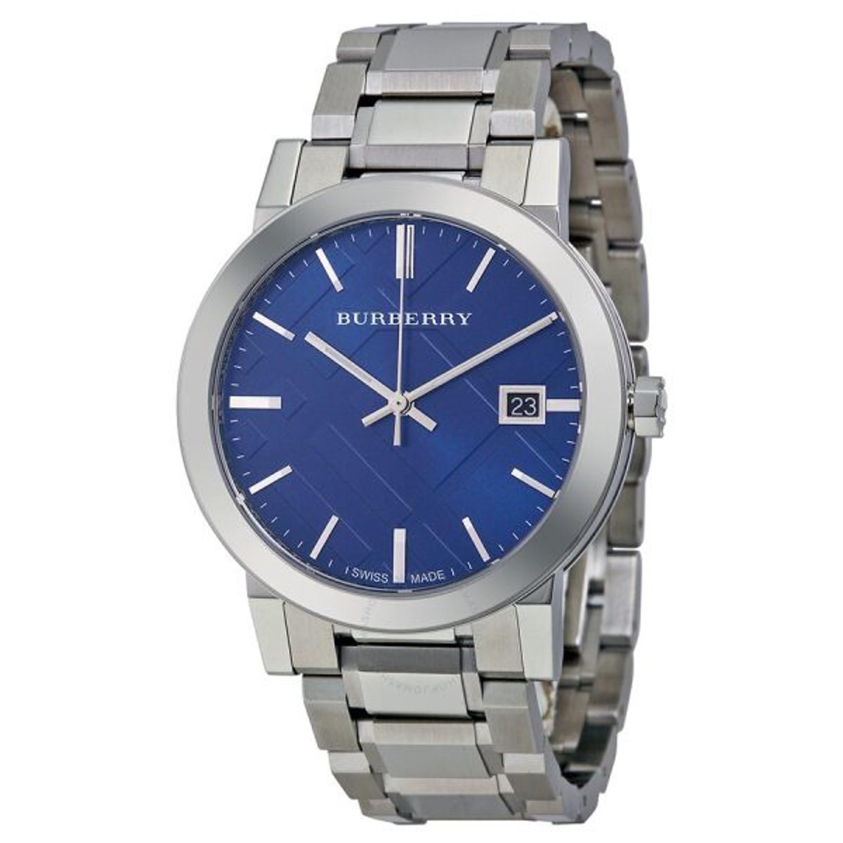 Burberry The City Blue Dial Silver Steel Strap Watch for Men - BU9031