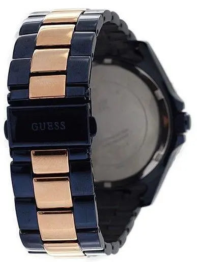 Guess BFF Multifunction Blue Dial Two Tone Steel Strap Watch for Women - W0231L6