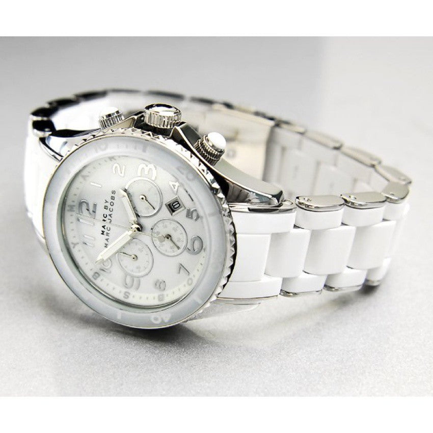 Marc Jacobs Rock White Dial White Stainless Steel Strap Watch for Women - MBM2545