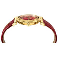 Versace V-Motif Red Dial Red Leather Strap Watch for Women - VERE00418