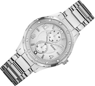 Guess Siren White Dial Silver Steel Strap Watch for Women - W0442L1