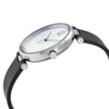 Calvin Klein Sight Silver Dial Black Leather Strap Watch for Men - K1S21120