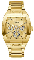 Guess Phoenix Multi Function Gold Dial Gold Steel Strap Watch for Men - GW0456G2