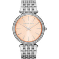 Michael Kors Darci Orange Dial Silver Stainless Steel Strap Watch for Women - MK3218