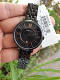 Fossil Jacqueline Black Dial Black Mesh Bracelet Watch for Women - ES3614