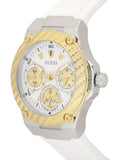 Guess Zena Analog White Dial White Rubber Strap Watch For Women - W1094L1