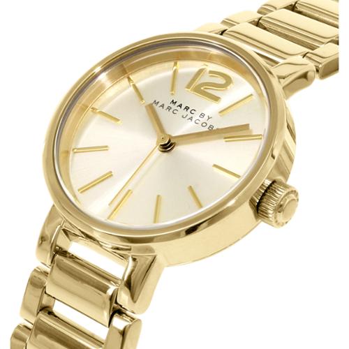 Marc Jacobs Peggy Gold Dial Gold Stainless Steel Strap Watch for Women - MBM3405