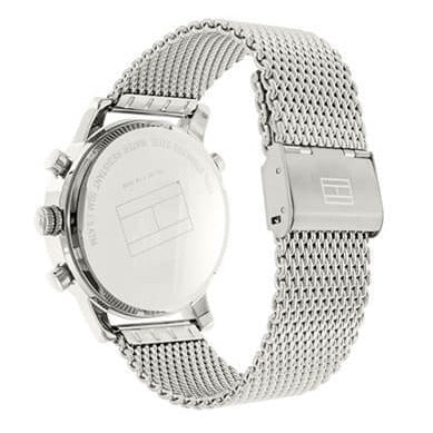 Tommy Hilfiger Harrison Quartz Grey Dial Silver Mesh Bracelet Watch for Men - 1790877