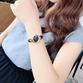 Gucci Guccissima Quartz Black Dial Rose Gold Steel Strap Watch For Women - YA134509