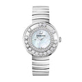 Swarovski Lovely Crystal Mother of Pearl Dial Silver Steel Strap Watch for Women - 1160307