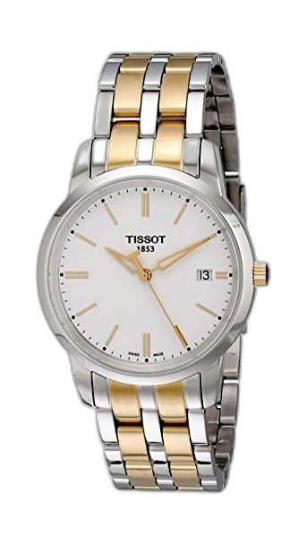 Tissot T Classic Dream White Dial Two Tone Steel Strap Watch for Men - T033.410.22.011.01