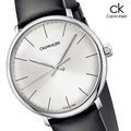 Calvin Klein High Noon Quartz White Dial Black Leather Strap Watch for Men - K8M211C6