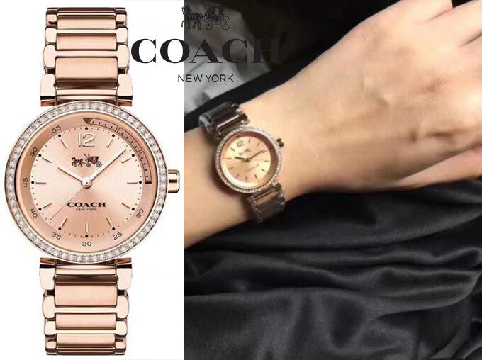 Coach Sports 1942 Rose Gold Dial Rose Gold Steel Strap Watch for Women - 14502200