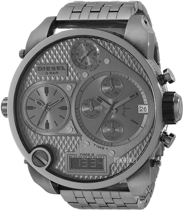 Diesel Mr Daddy 1.0 Gray Dial Gray Stainless Steel Watch For Men - DZ7247