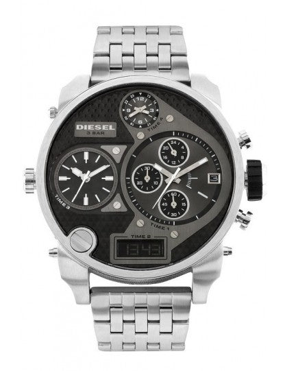 Diesel Mr Daddy 1.0 Black Dial Stainless Steel Stainless Watch For Men - DZ7221