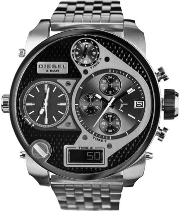 Diesel Mr Daddy 1.0 Black Dial Stainless Steel Stainless Watch For Men - DZ7221