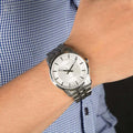 Calvin Klein Infinity Automatic Silver Dial Silver Steel Strap Watch for Men - K5S34146