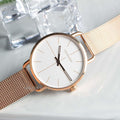 Calvin Klein Even White Dial Rose Gold Mesh Bracelet Watch for Women - K7B21626