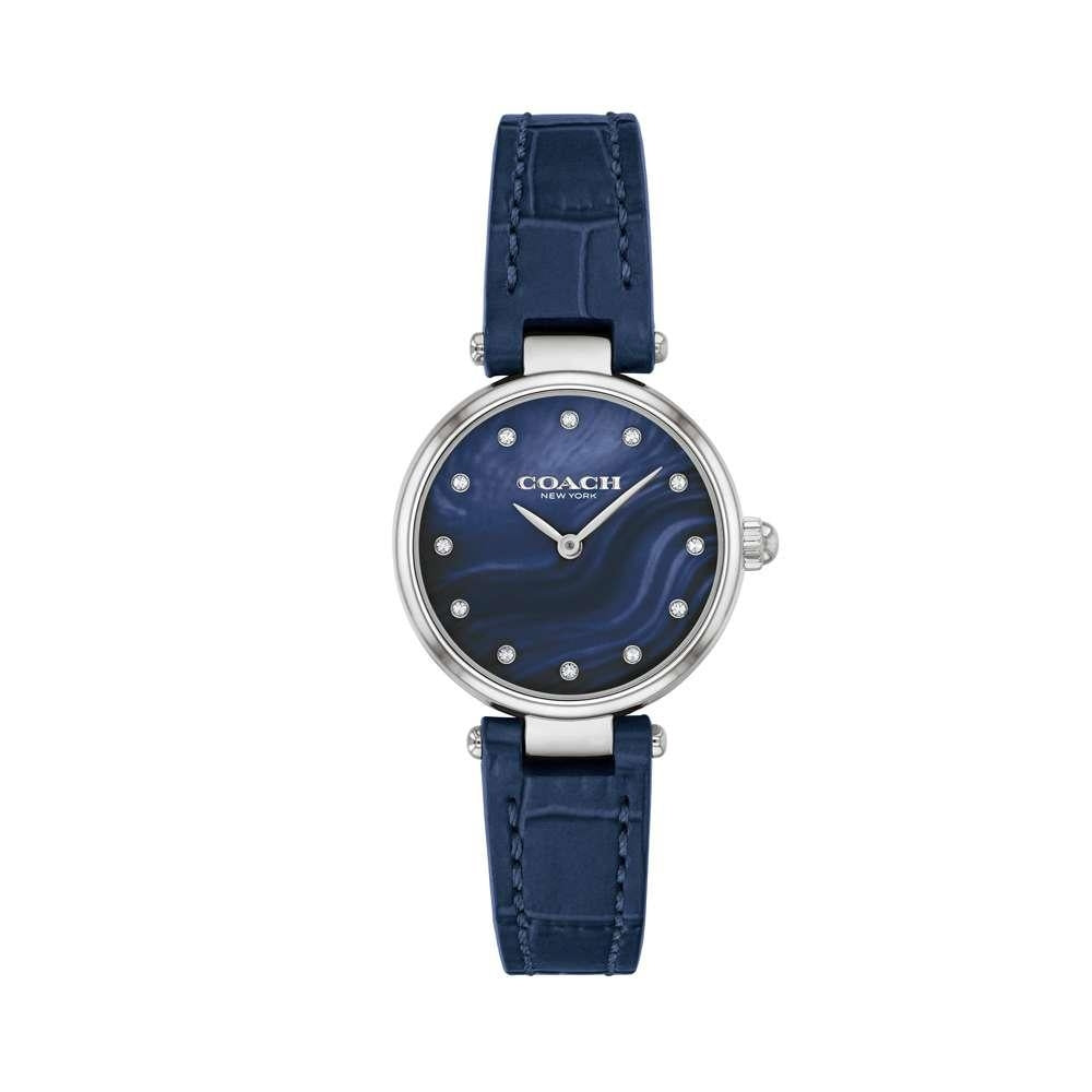 Coach Park Navy Blue Dial Navy Blue Leather Strap Watch for Women - 14503535