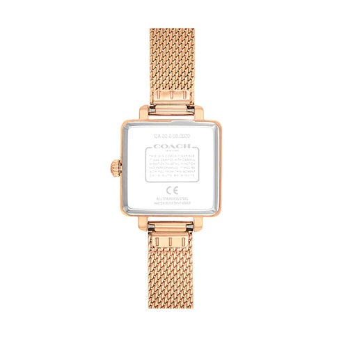 Coach Cass White Dial Rose Gold Mesh Bracelet Watch for Women - 14503698