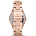 Fossil Boyfriend Multifunction Rose Gold Dial Rose Gold Steel Strap Watch for Women - ES3885