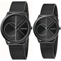 Calvin Klein Minimal Black Dial Black Mesh Bracelet Watch for Women - K3M5245X