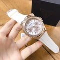 Guess Starlight Diamonds White Dial White Rubber Strap Watch for Women - W0846L5