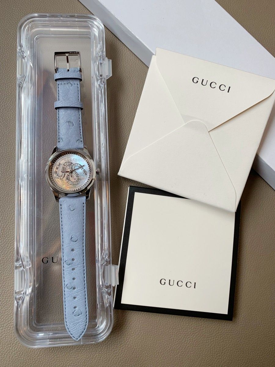 Gucci G Timeless Automatic Mother of Pearl Dial Watch For Women - YA1264113