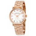 Marc Jacobs Baker White Dial Rose Gold Stainless Steel Strap Watch for Women - MBM3244