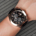 Maserati Traguardo 45mm Chronograph Black Leather Strap Black Dial Watch For Men - R8871612002