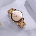 Movado Bold Rose Gold Dial Rose Gold Steel Strap Watch For Women - 3600335