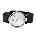 Calvin Klein Sight Silver Dial Black Leather Strap Watch for Men - K1S21120