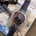 Fossil Townsman Chronograph Blue Dial Blue Leather Strap Watch for Men - FS5436