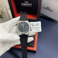 Tissot PRX Quartz Blue Dial Black Rubber Strap Watch For Men - T137.410.17.041.00