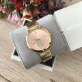 Michael Kors Portia Rose Gold Dial Two Tone Steel Strap Watch for Women - MK3706