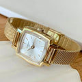 Tissot Lovely Square Gold Mesh Bracelet Watch For Women - T058.109.33.031.00