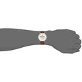 Tommy Hilfiger Evan White Dial Brown Leather Strap Watch for Men - 1710394