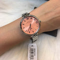 Marc Jacobs Sally Orange Dial Silver Stainless Steel Strap Watch for Women - MBM3365