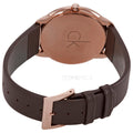 Calvin Klein Minimal White Dial Brown Leather Strap Watch for Men - K3M216G6