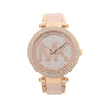 Michael Kors Parker Pink Dial Pink Steel Strap Watch for Women - MK6176