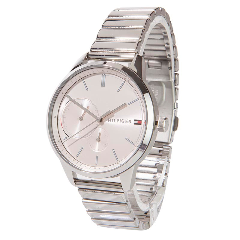 Tommy Hilfiger Brooke Pink Dial Silver Steel Strap Watch for Women - 1782020