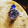 Fossil Bannon Multifunction Blue Dial Blue Silicone Strap Watch for Men - BQ2498